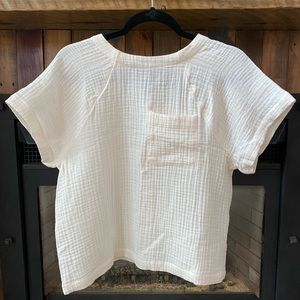 Madewell Lightspun Renwood Button Back Top